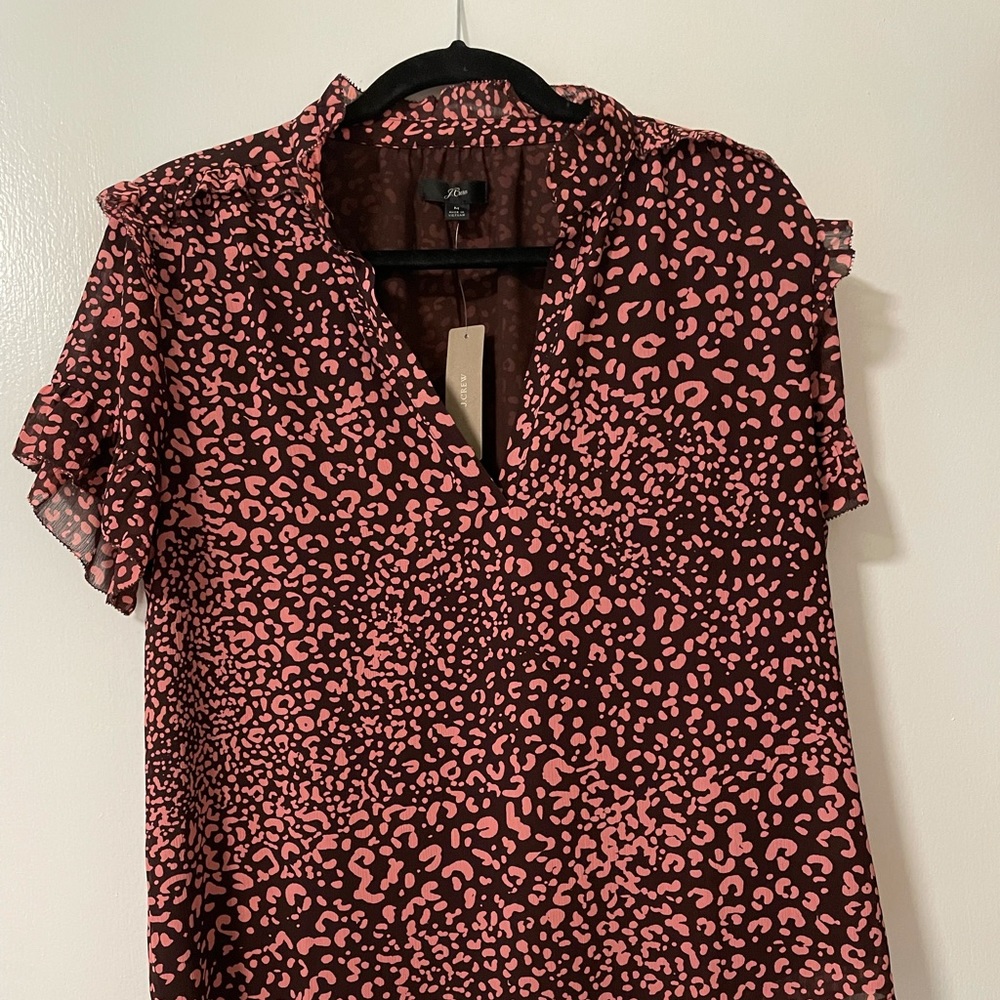 JCrew Leopard Print Blouse
